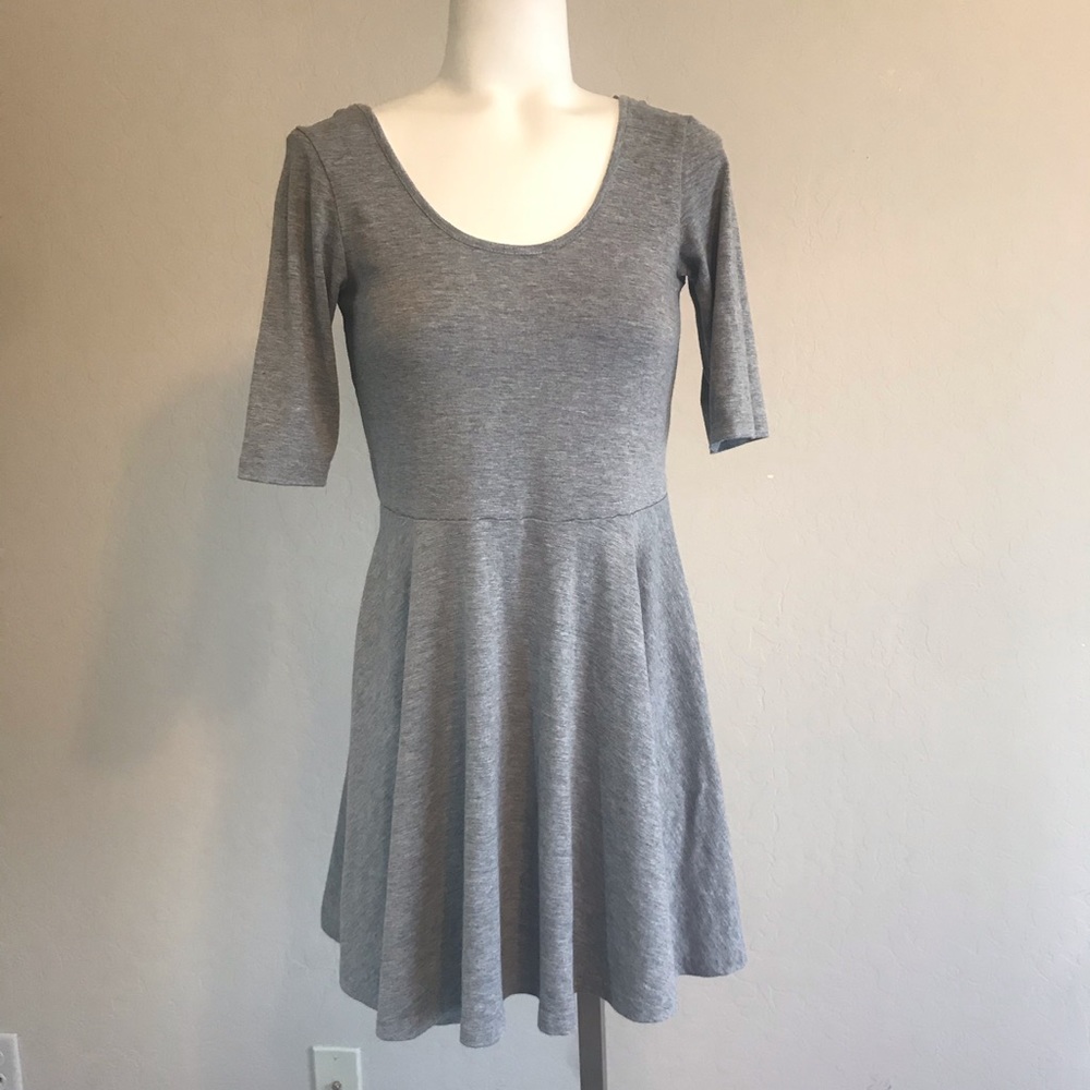 TRAMP Gray Skater Dress